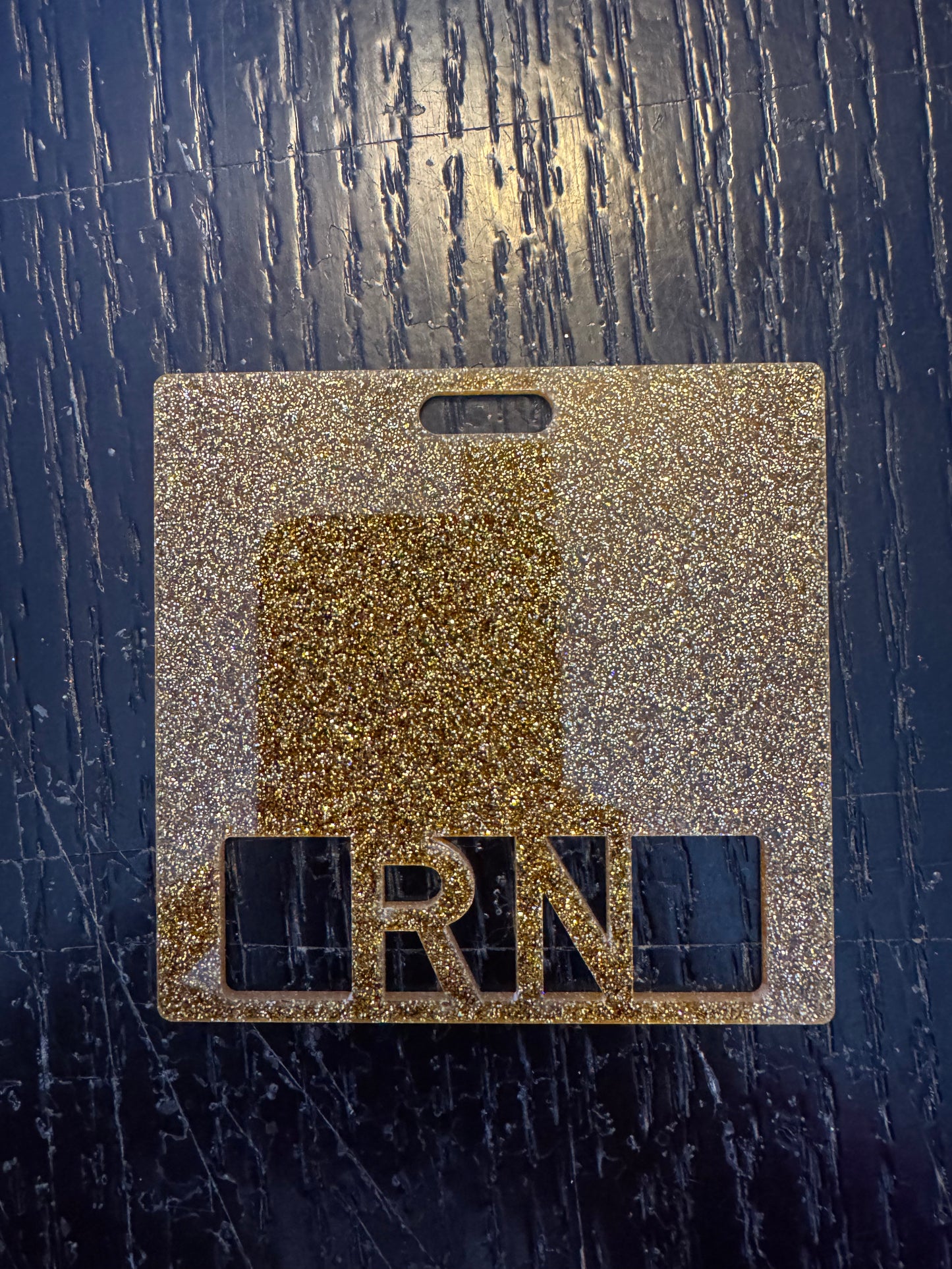 Yellow Gold RN badge buddy