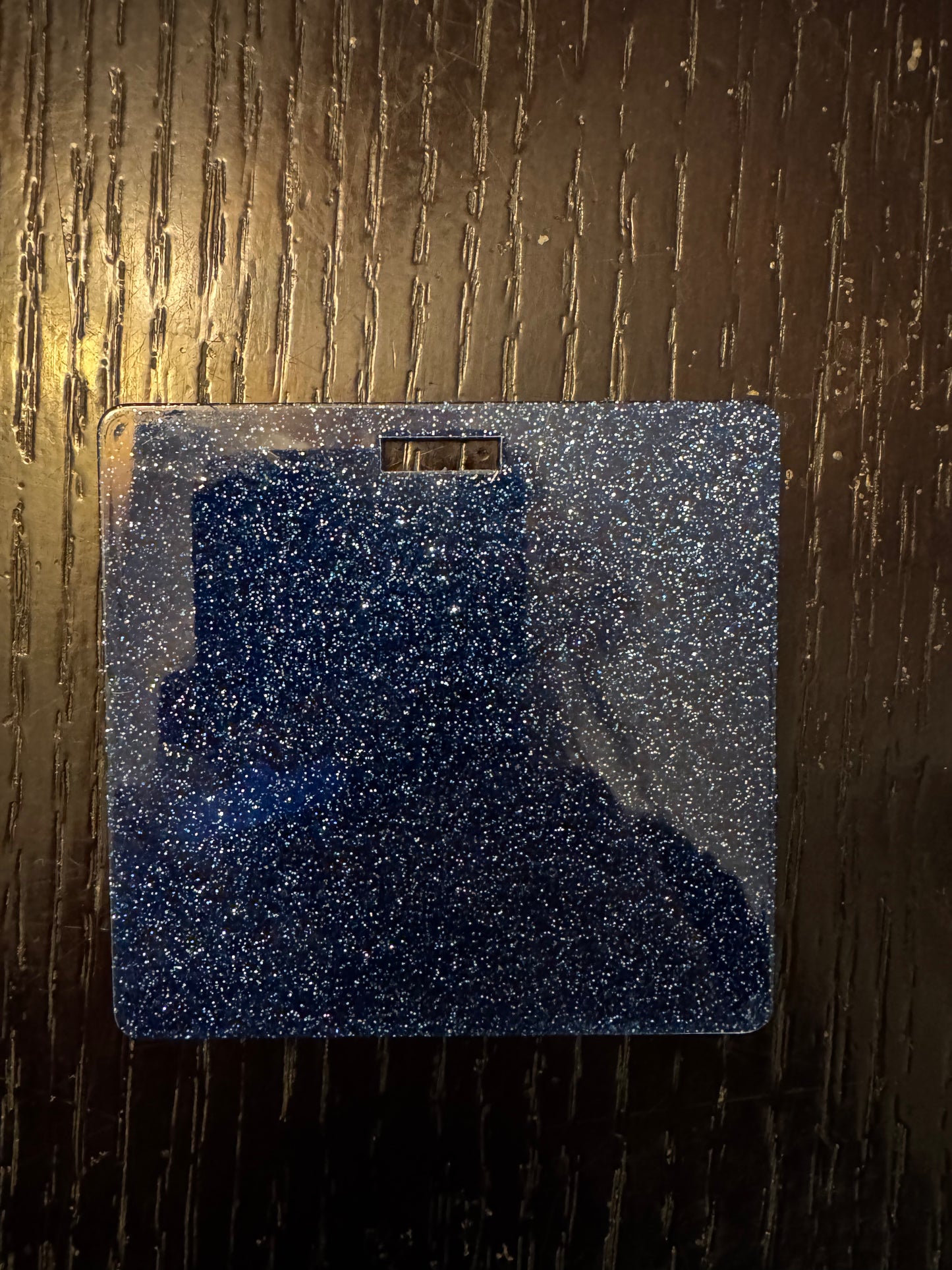 Blank navy blue glitter badge buddy