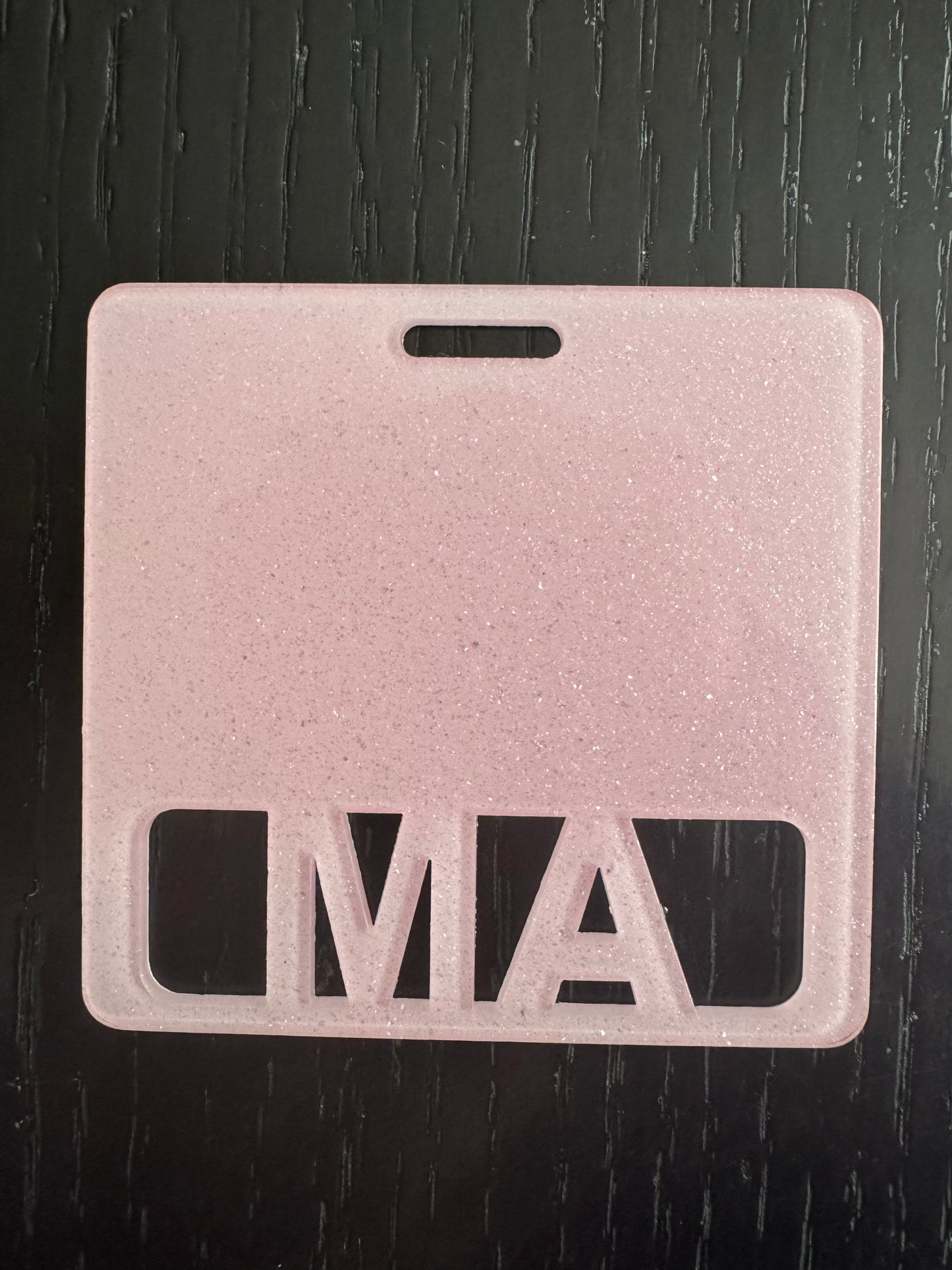 Medical assistant badge buddy light pink
