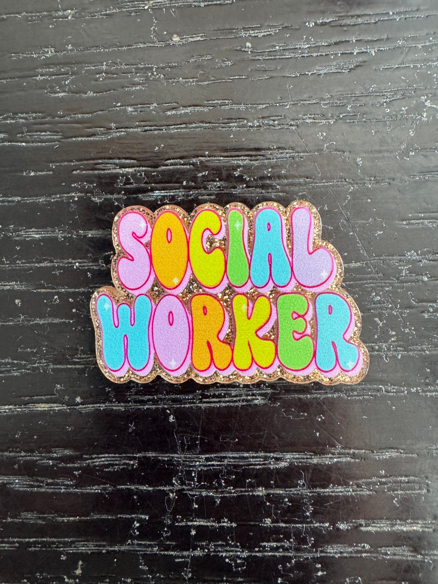 Social worker badge reel