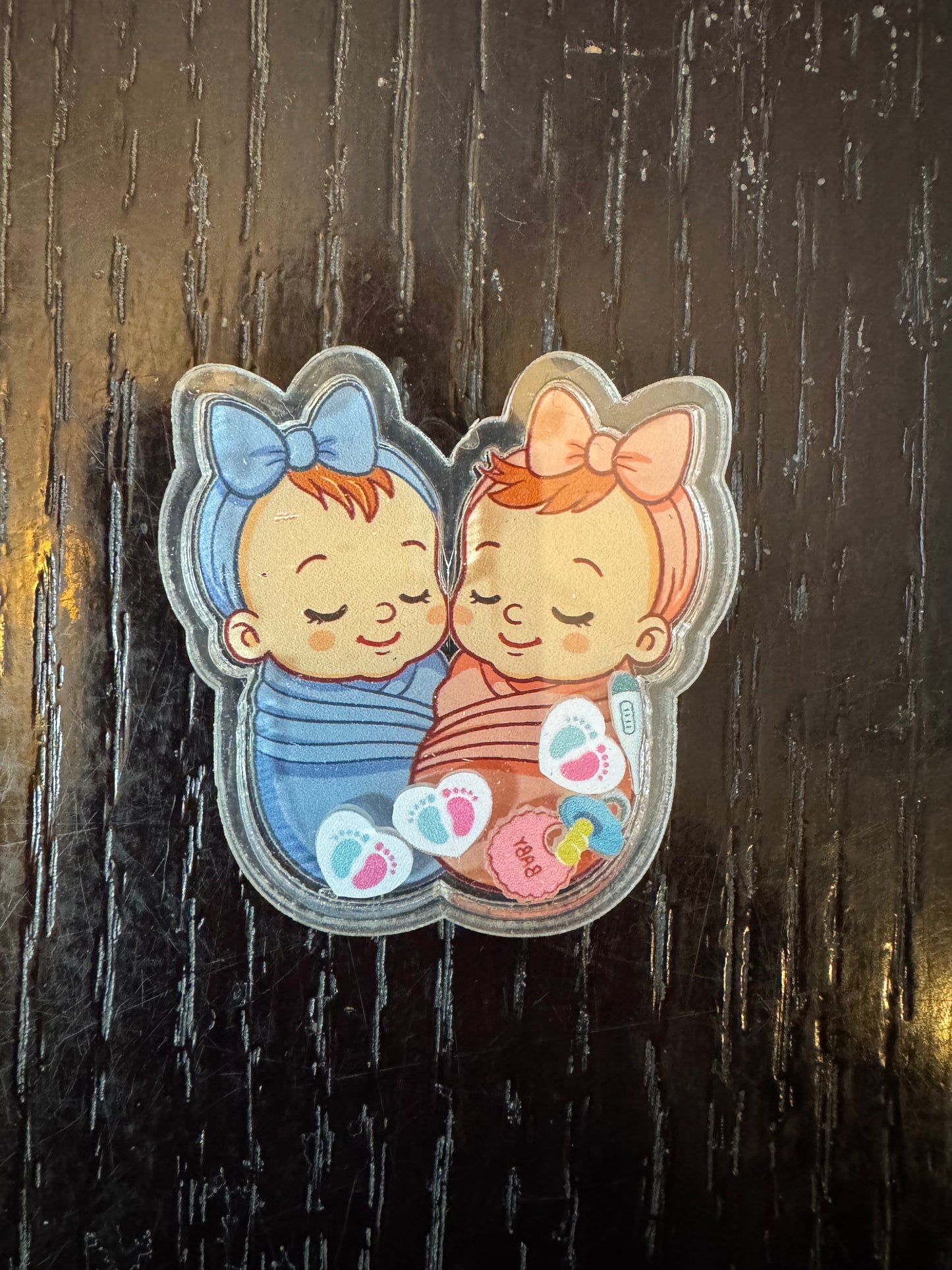 Babies shaker badge reel