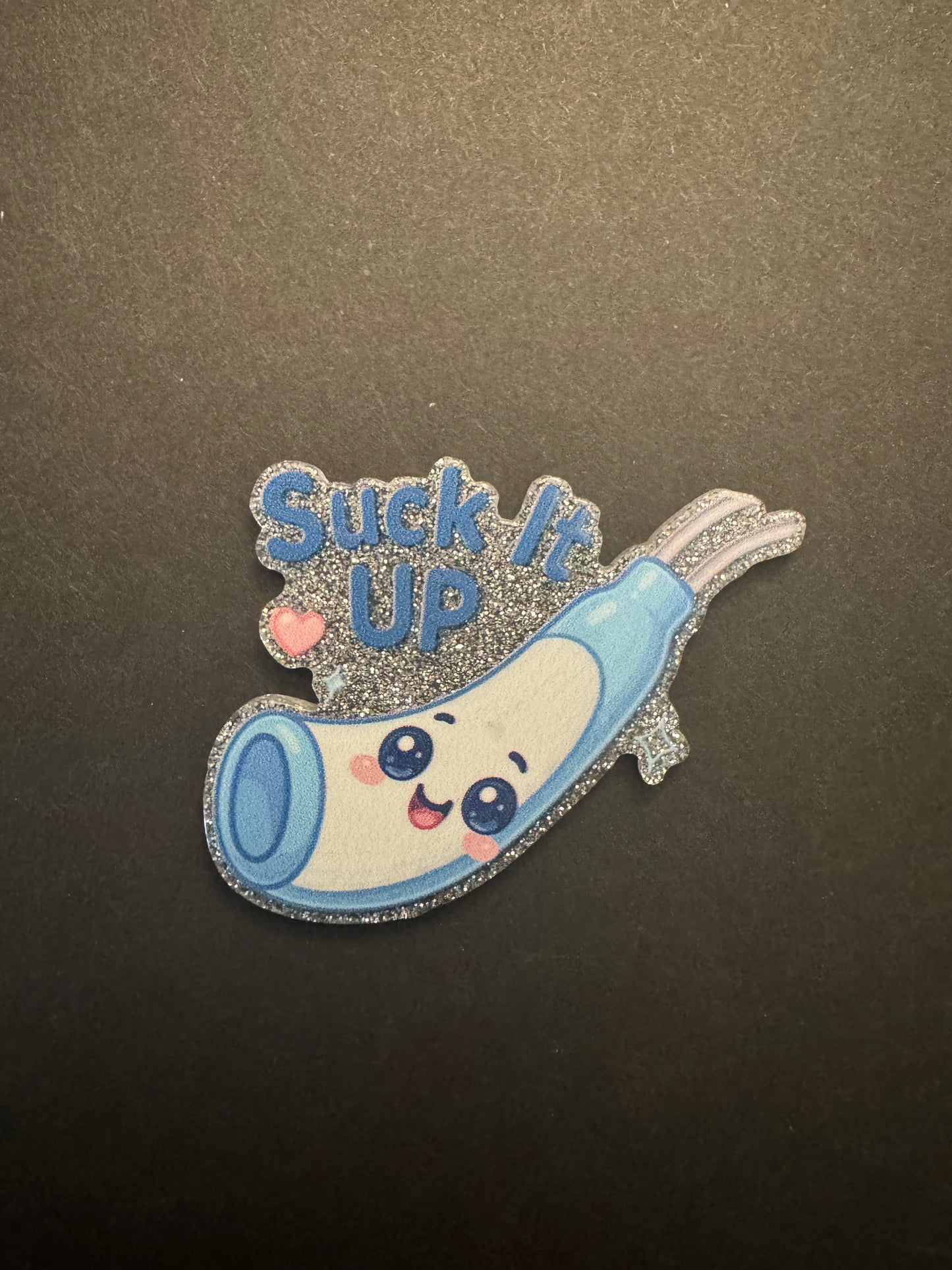Suck it up badge reel