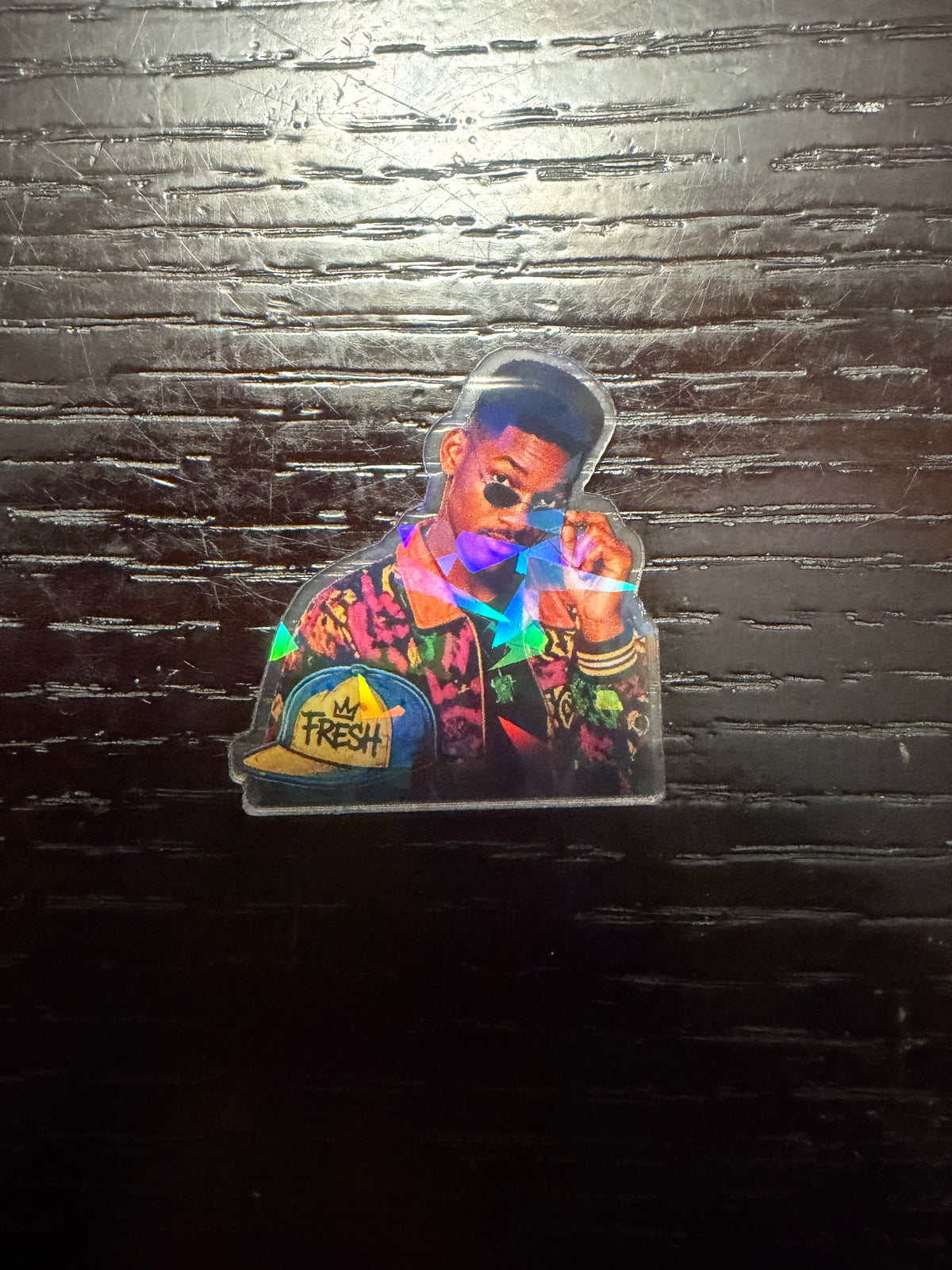Fresh prince holographic badge reel