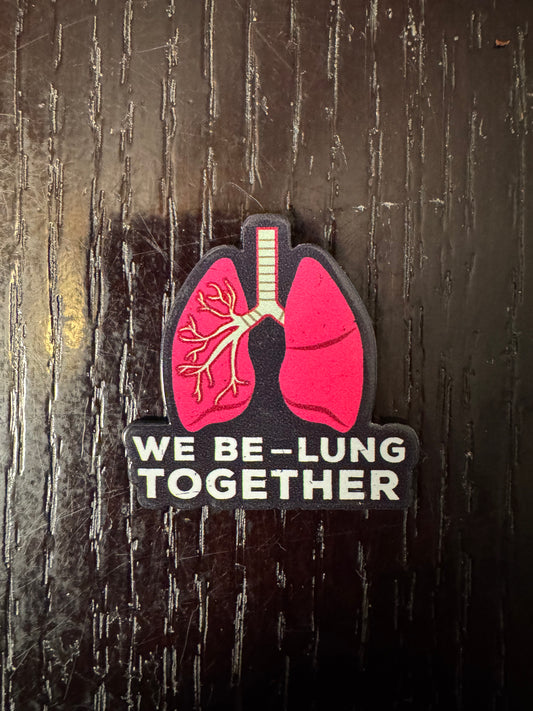 We be-lung together badge reel