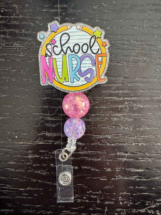 School nurse badge reel