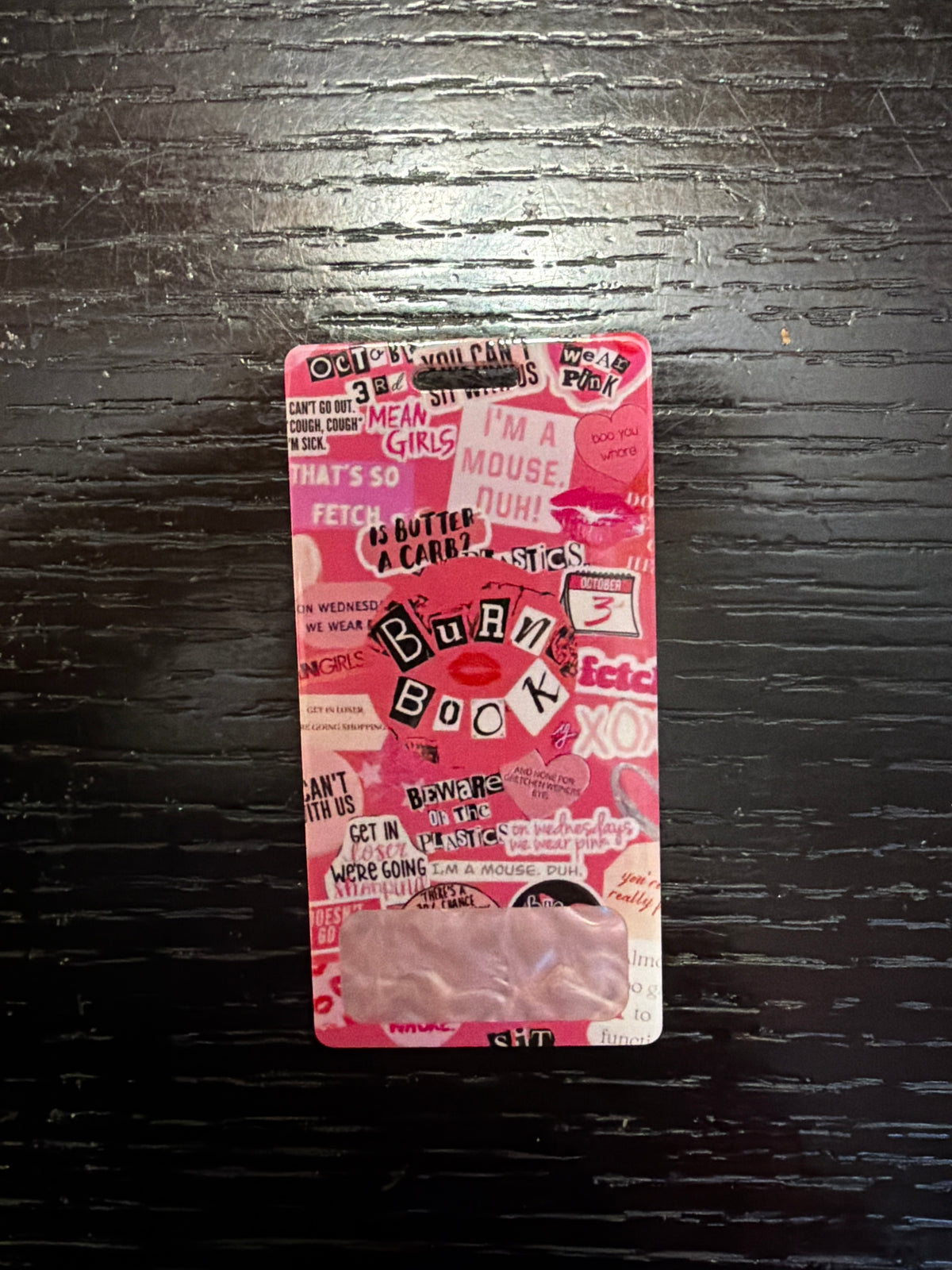 Burn Book vertical badge buddy