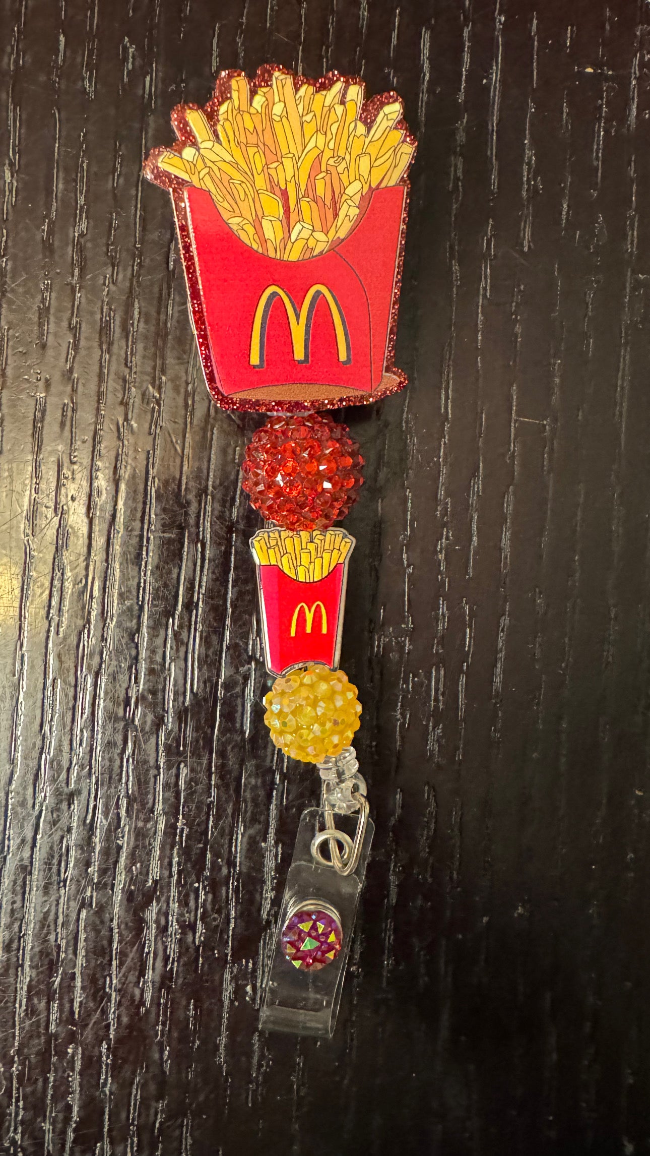 McDonald’s fries badge reel