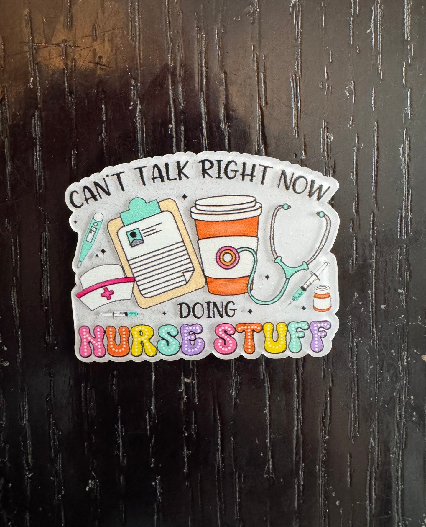 Nurse stuff badge reel