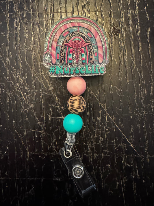 Nurse life badge reel