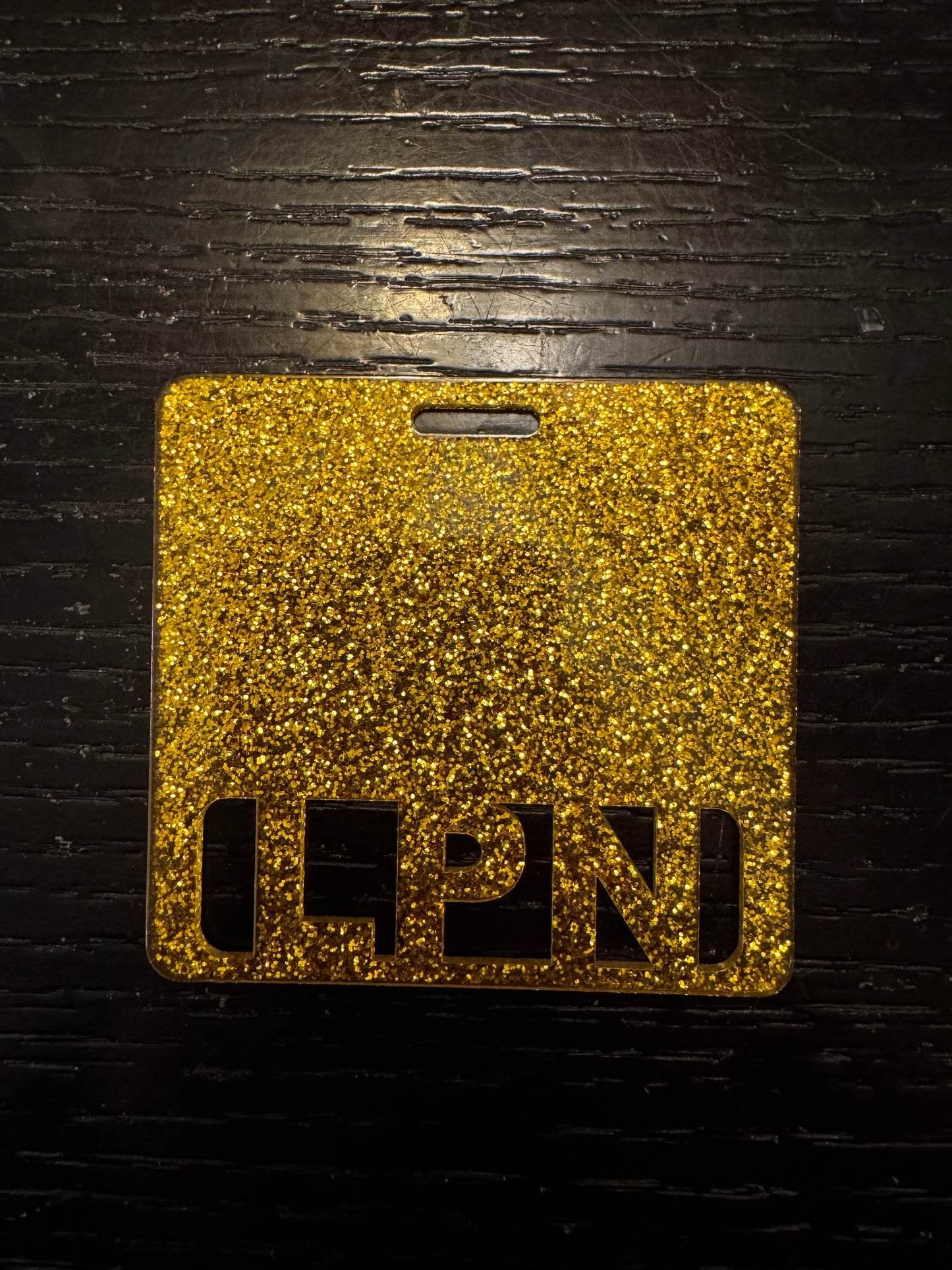 LPN Gold glitter badge buddy