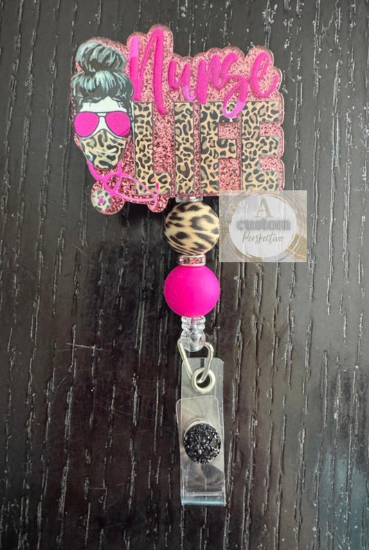 Nurse life badge reel