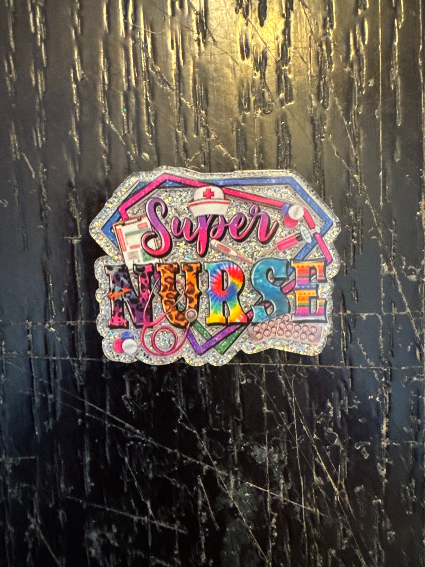Super nurse badge reel
