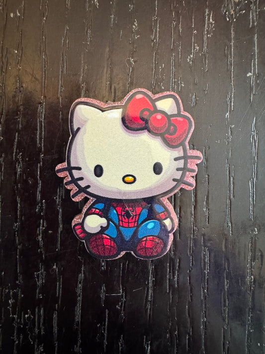Hello Kitty Spider-Man badge reel