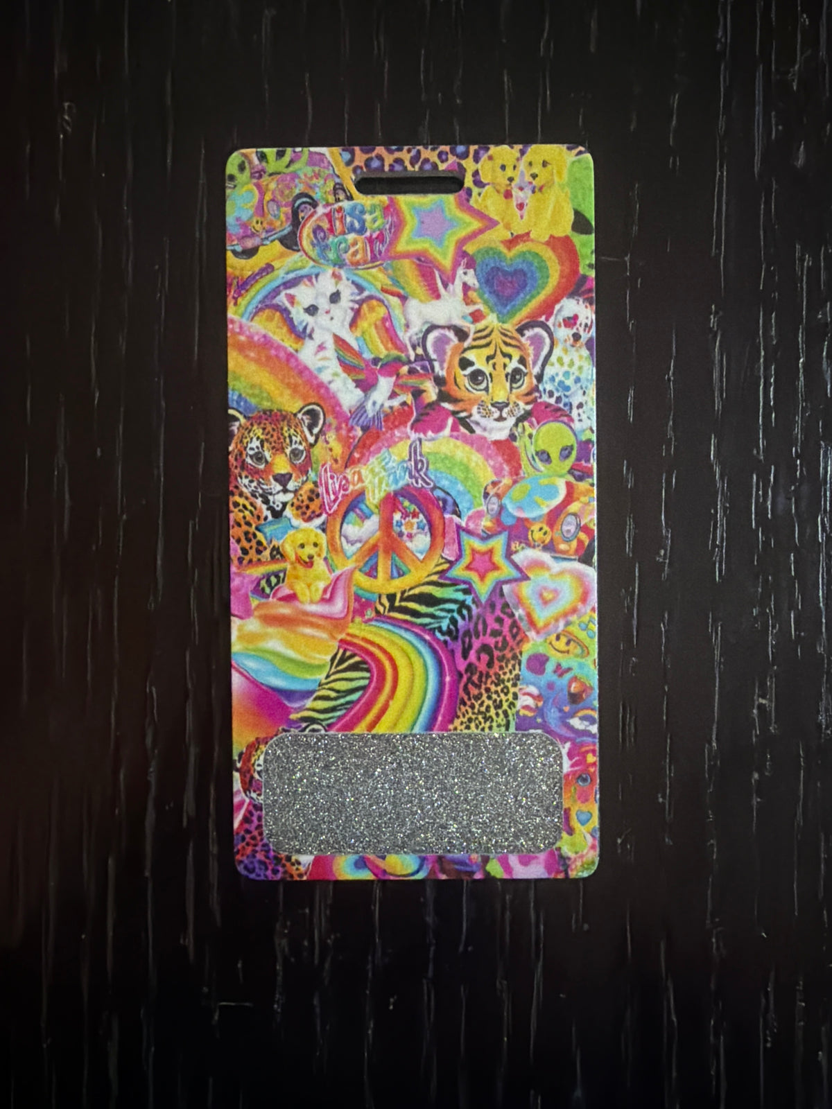 Lisa Frank badge buddy