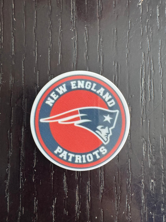 Patriots badge reel (no glitter)