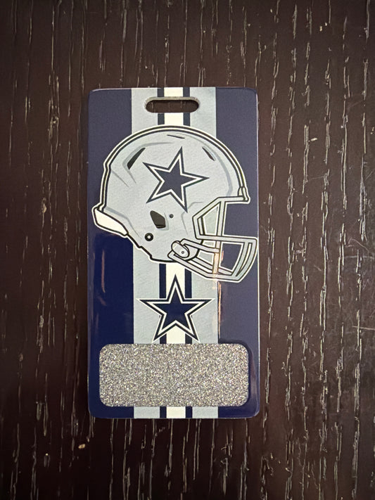 Cowboys vertical badge buddy