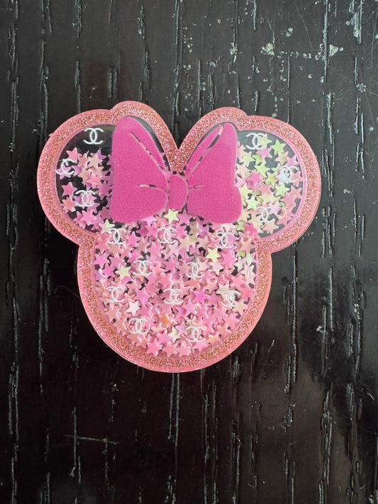 Minnie Chanel shaker badge reel