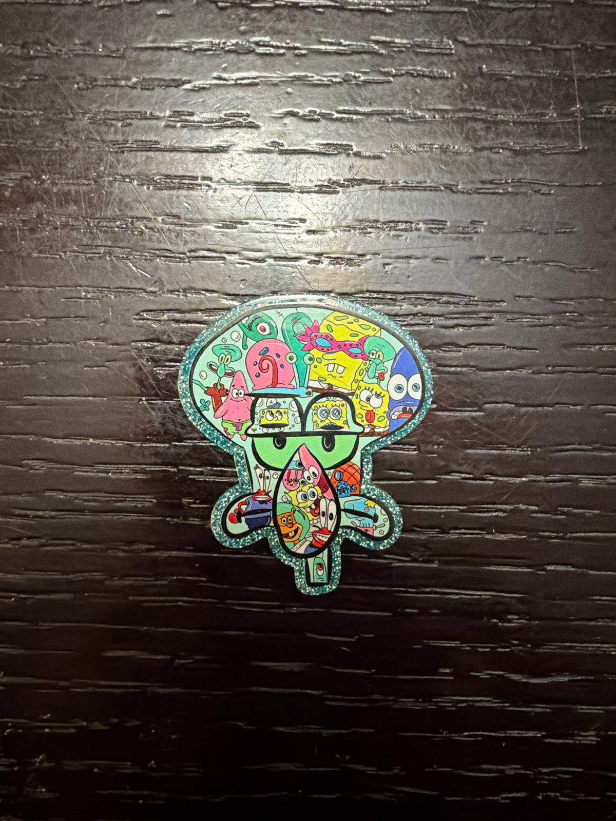 Squidward badge reel