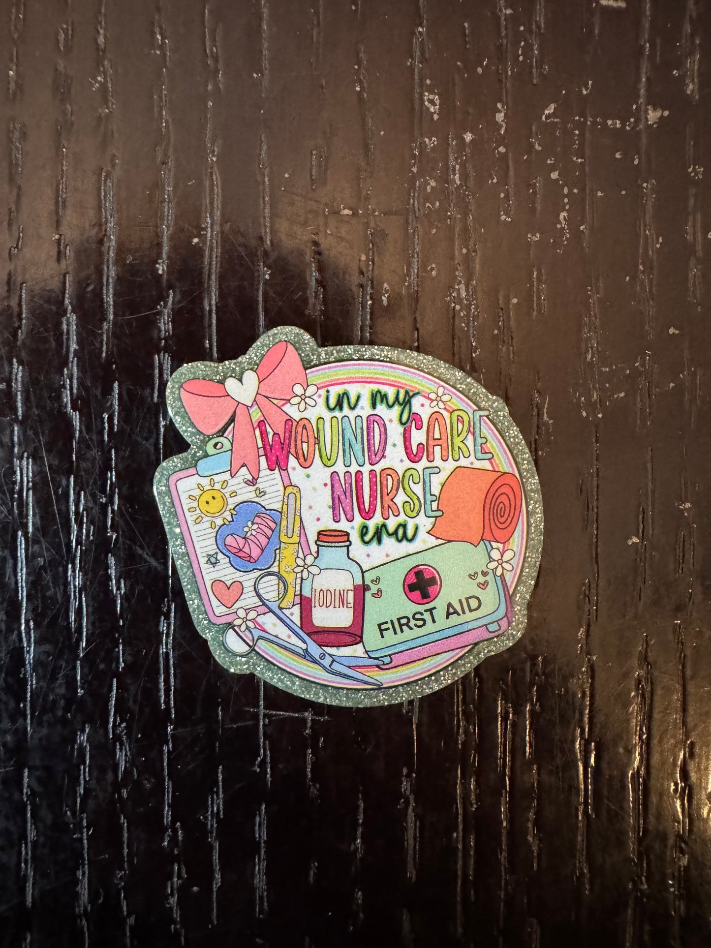 Wound care nurse badge reel