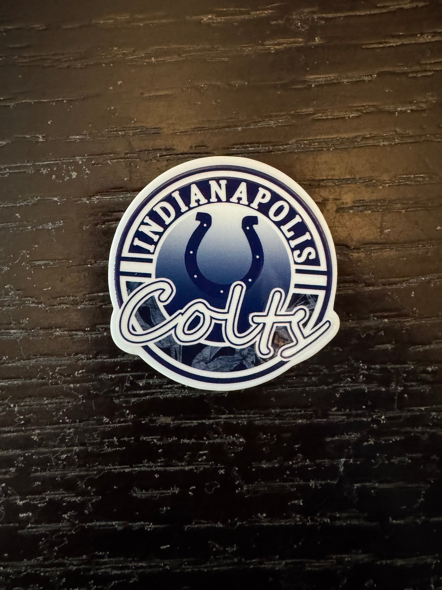 Colts badge reel (no glitter)