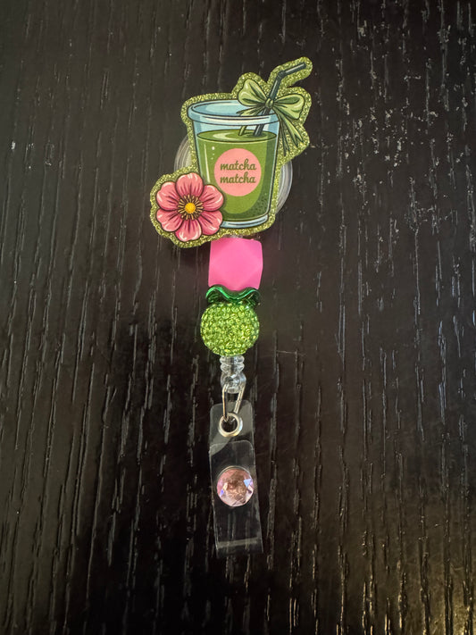 Matcha badge reel