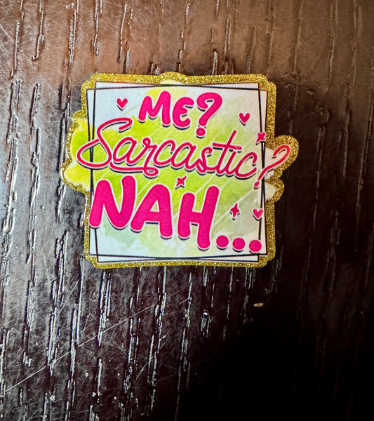 Sarcastic badge reel