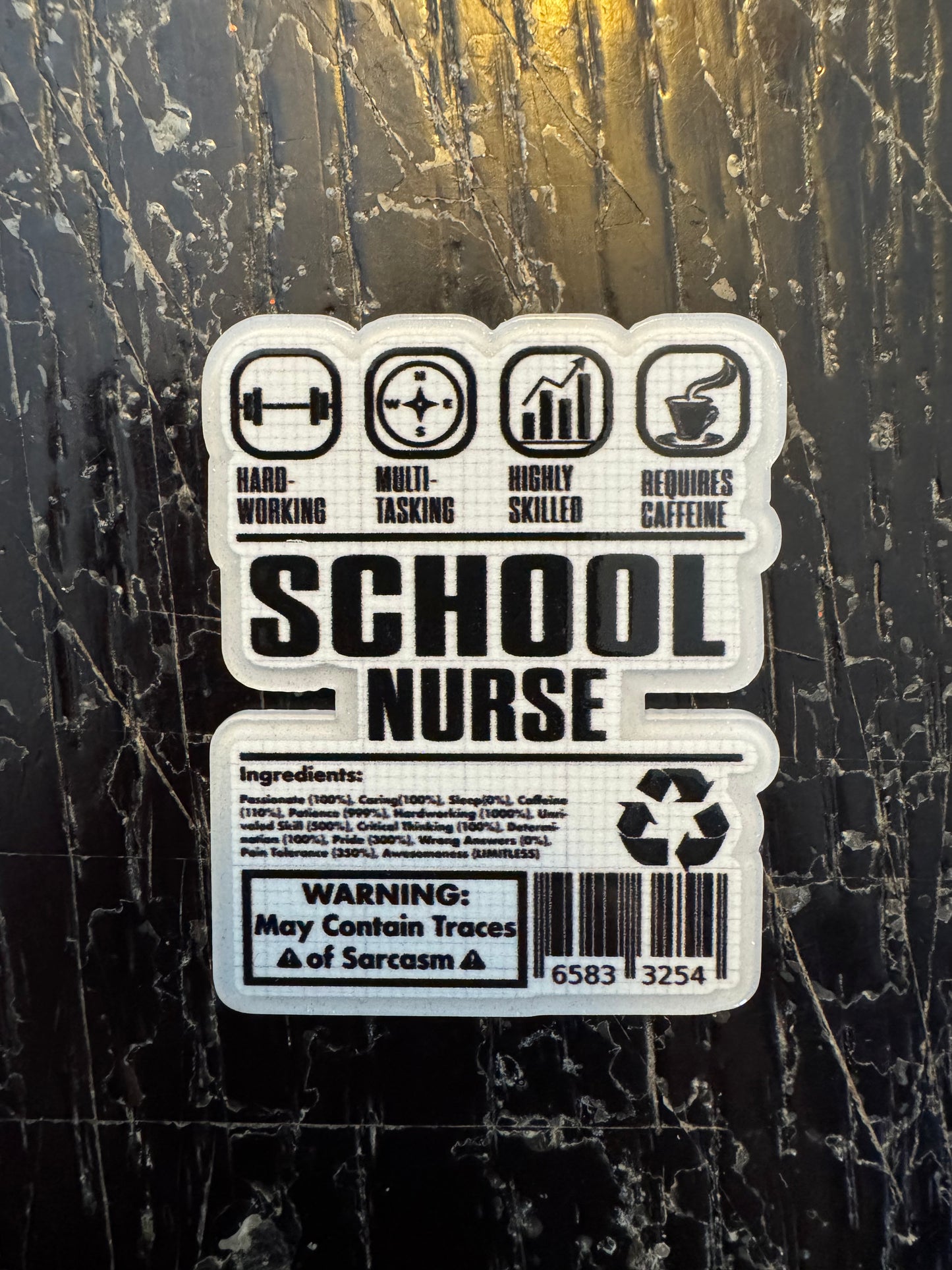 School nurse badge reel