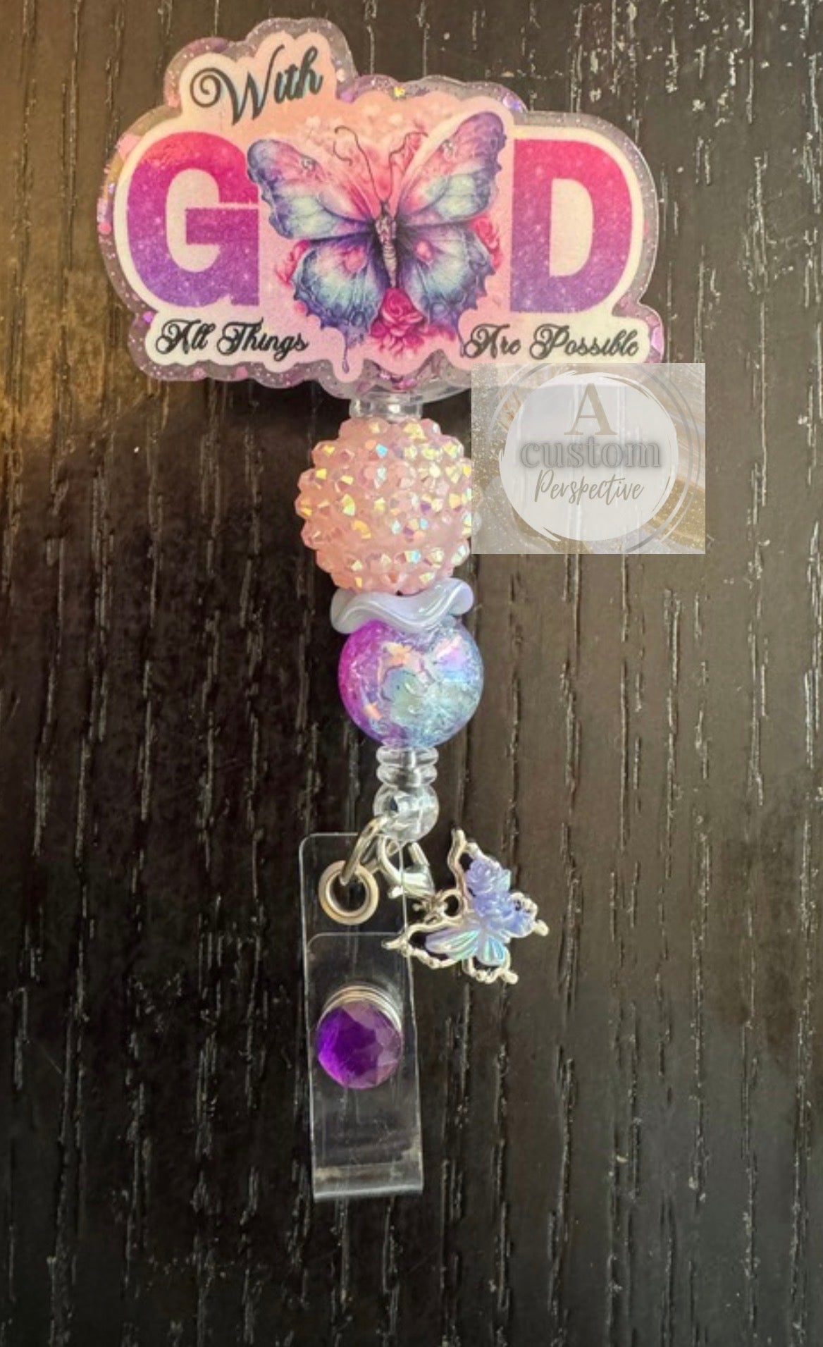 With God all things are possible badge reel