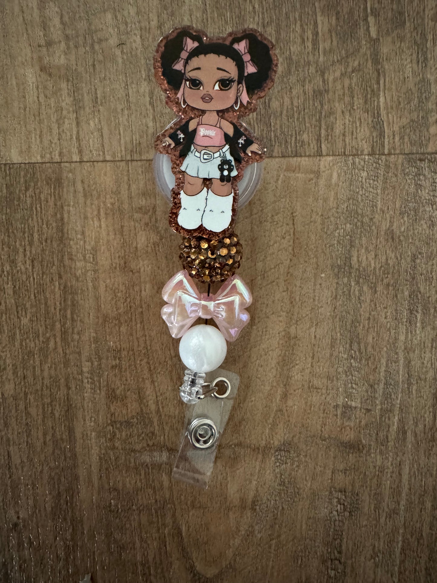 Bratz doll badge reel