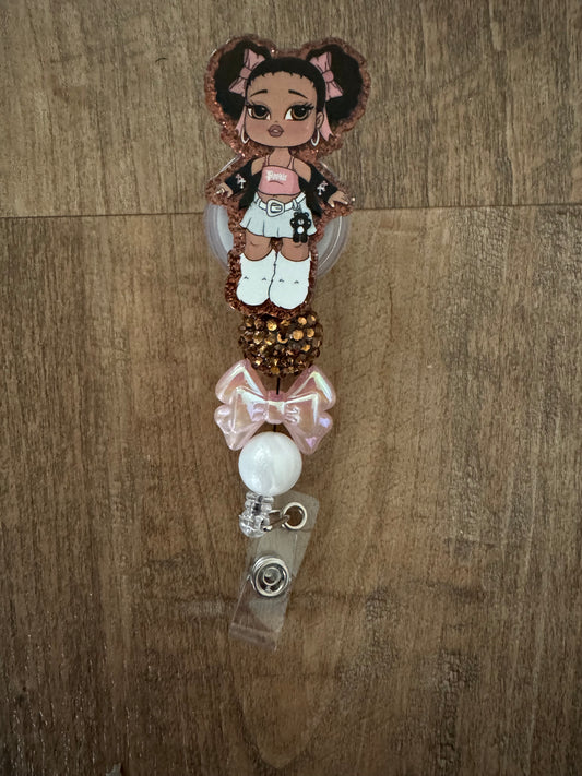 Bratz doll badge reel