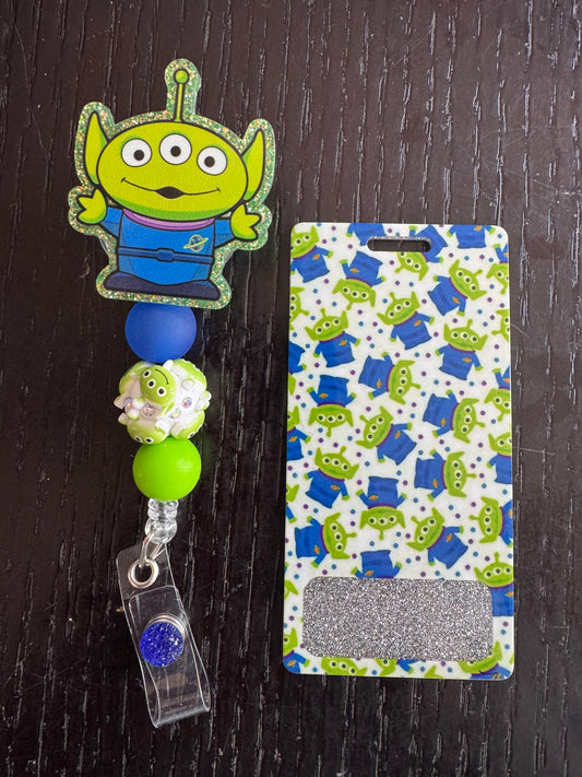 Toy Story alien badge reel & vertical badge buddy