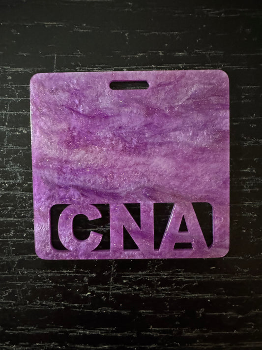 CNA marble purple badge buddy