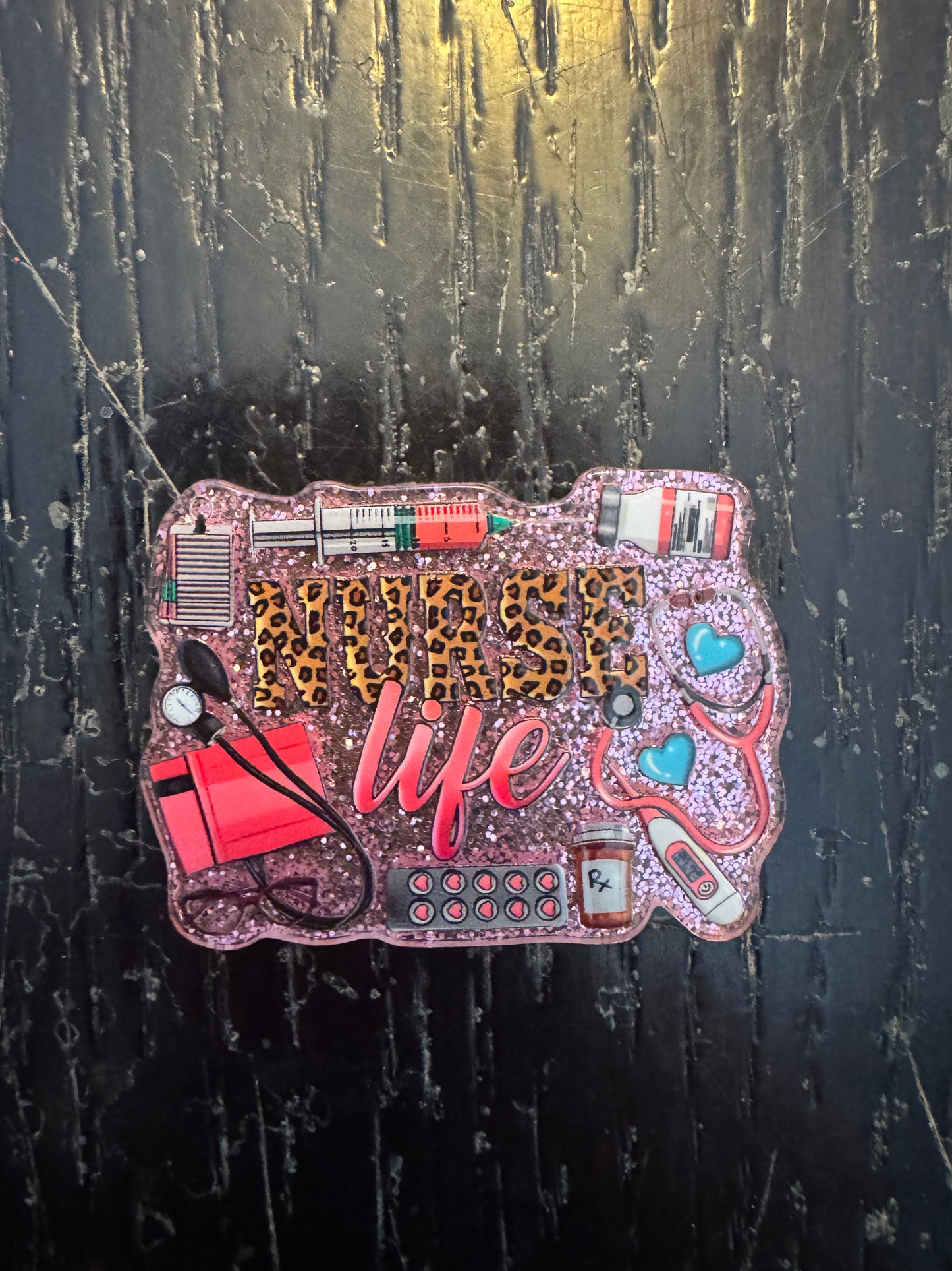 Nurse life badge reel