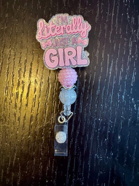 Literally just a girl badge reel