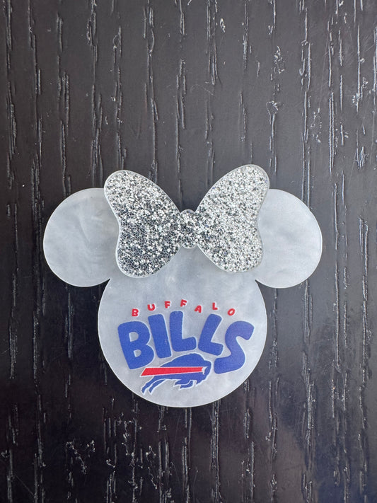 Buffalo Bills Minnie head badge reel