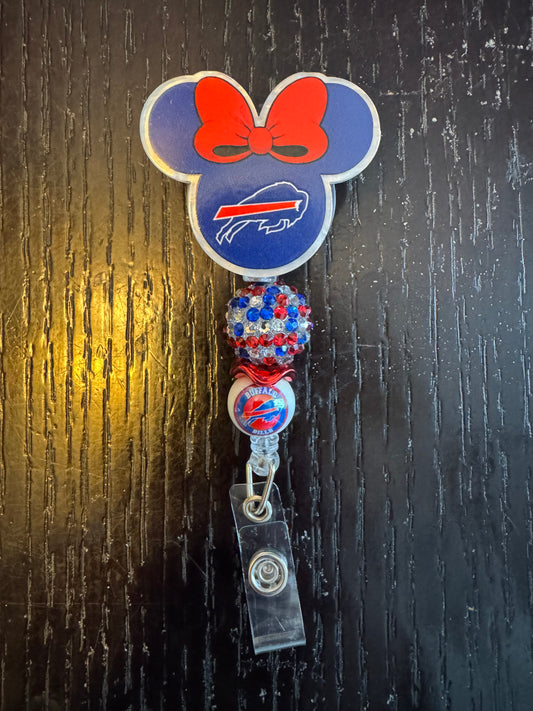 Buffalo Bills Minnie badge reel