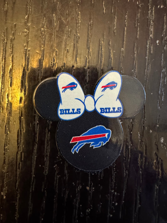 Buffalo Bills Minnie head badge reel