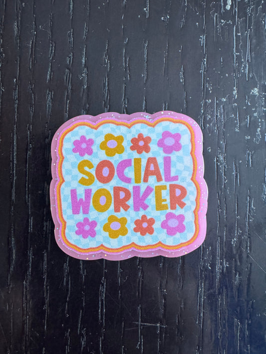 Social worker badge reel