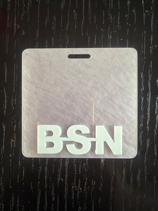 BSN 3D badge buddy (light purple marble)