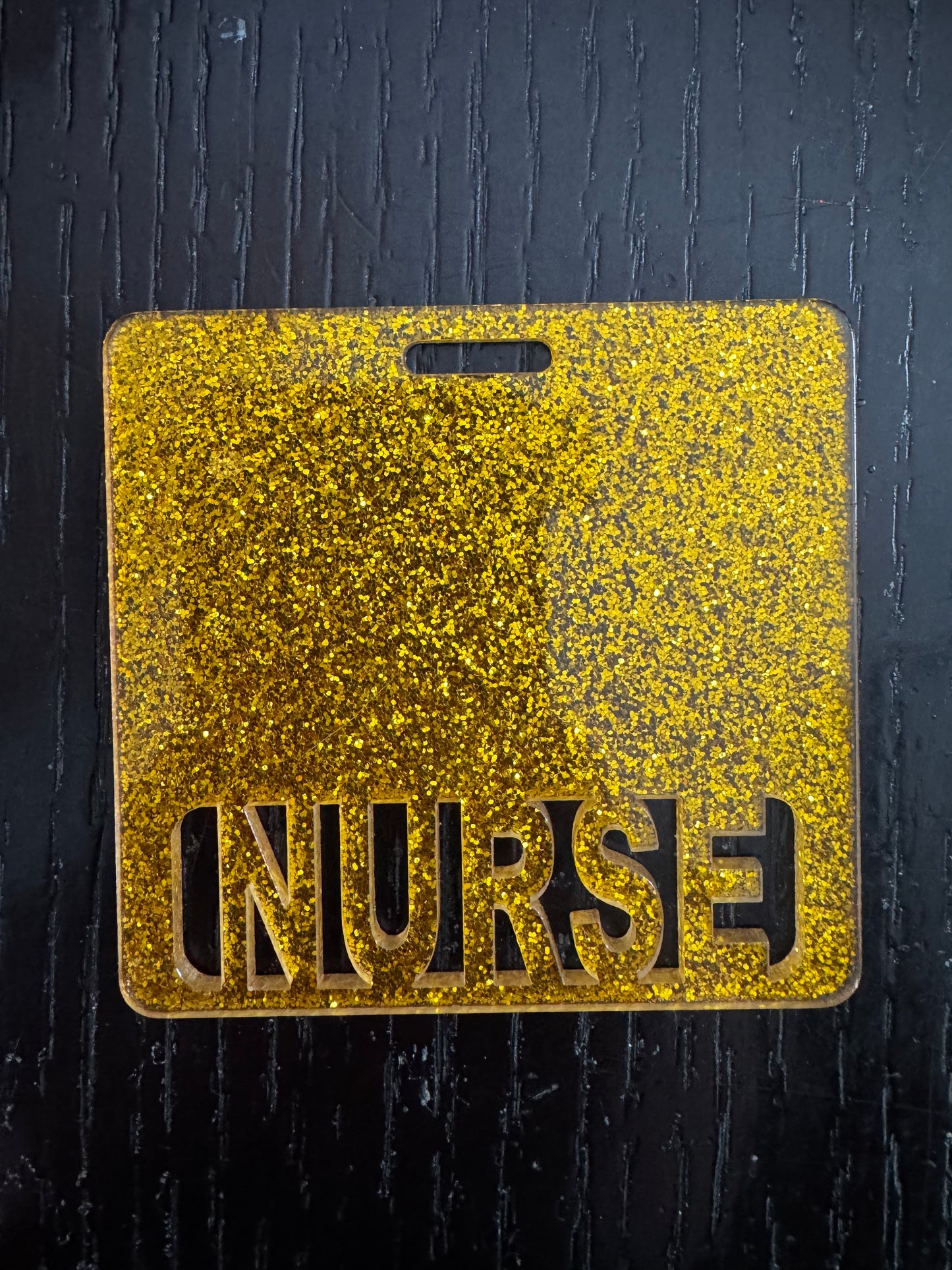 Nurse badge buddy gold