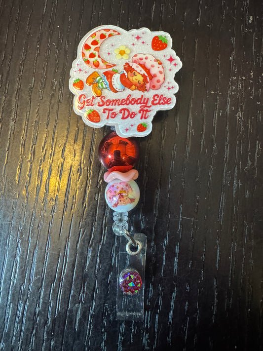 Strawberry shortcake badge reel