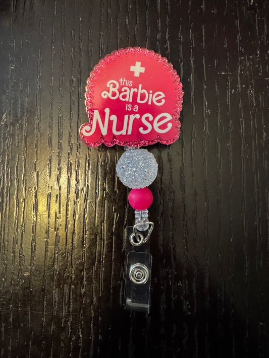 Barbie Nurse badge reel