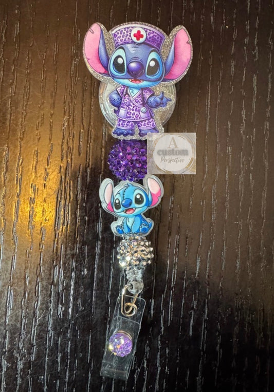 Stitch nurse badge reel