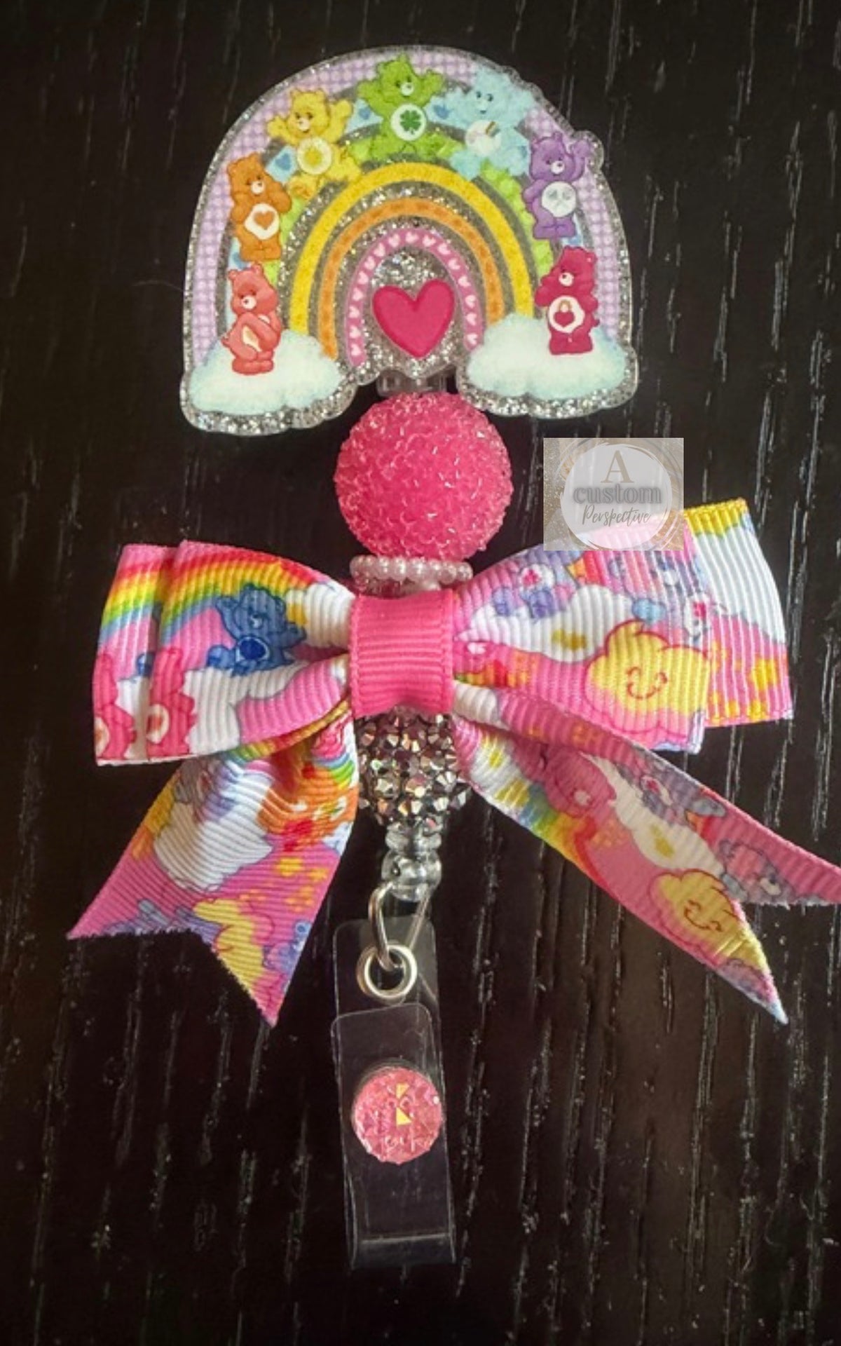 Carebear badge reel