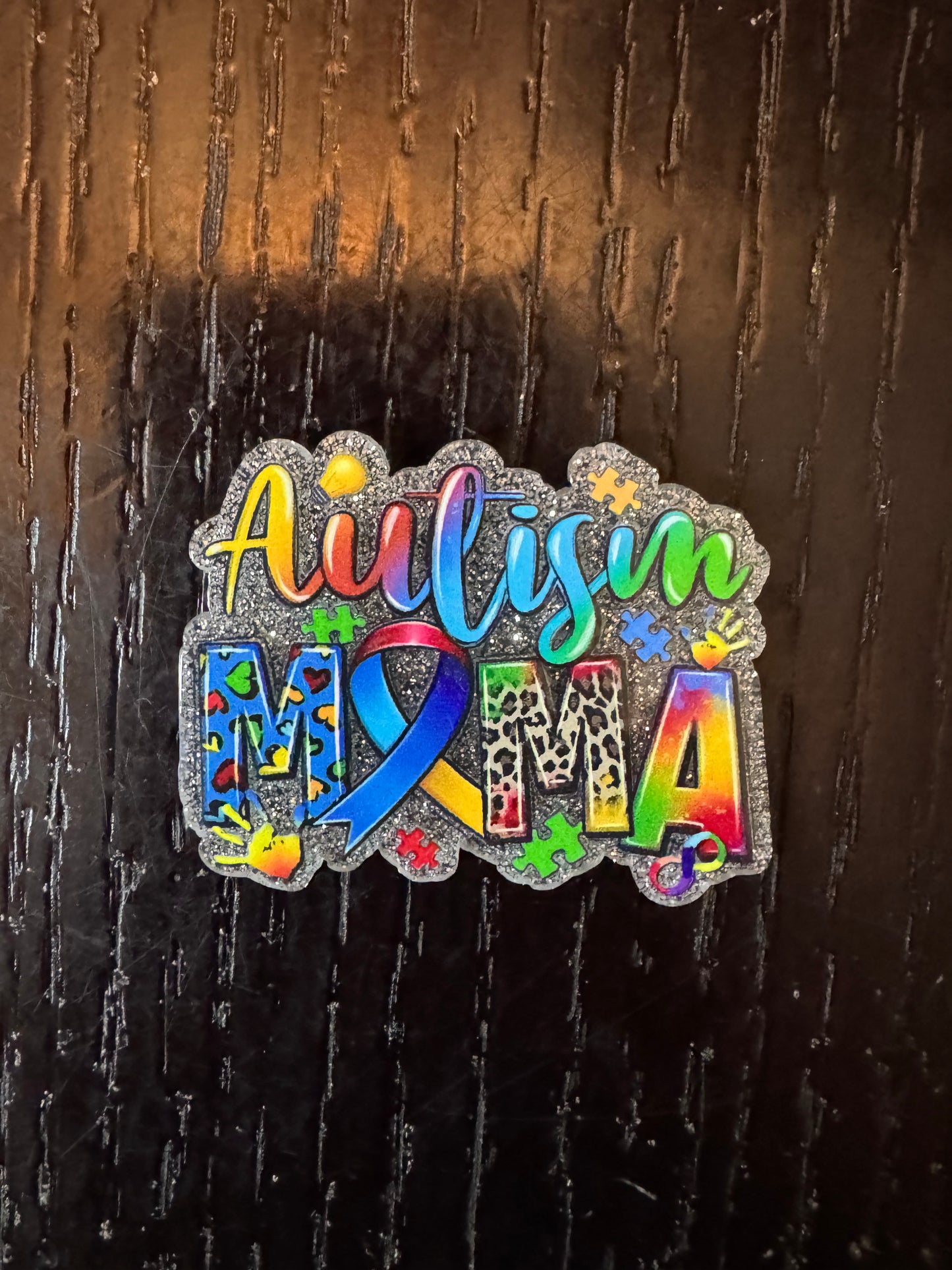 Autism mama badge reel