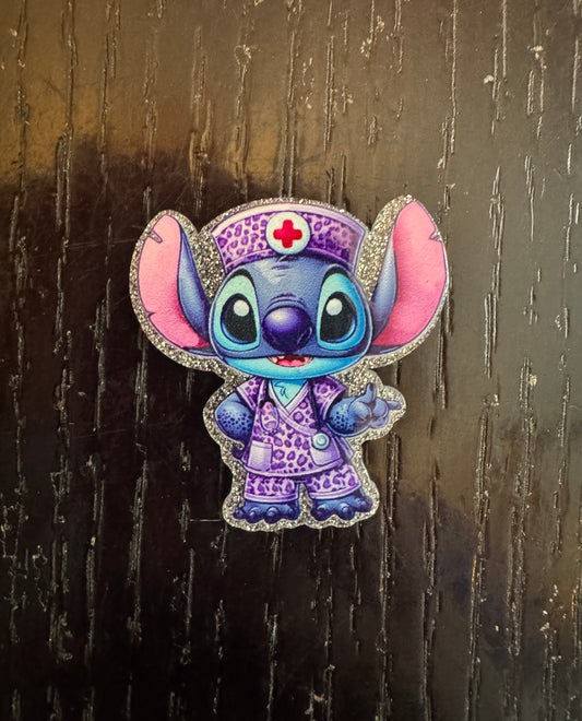 Stitch nurse badge reel