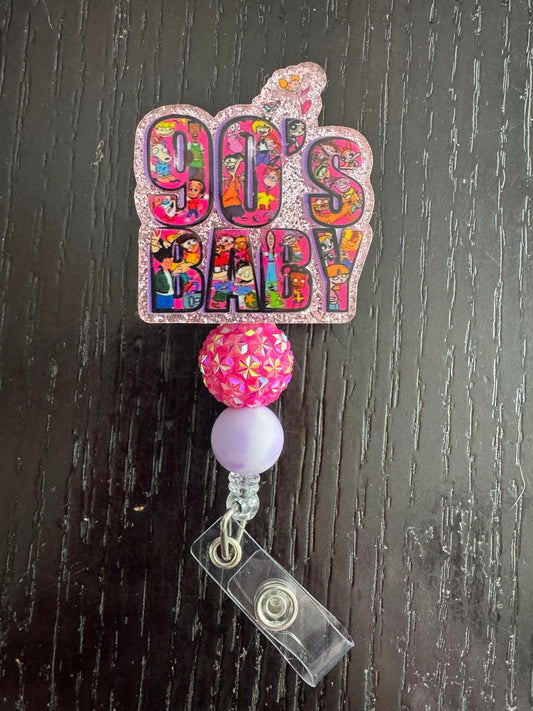 90’s baby badge reel