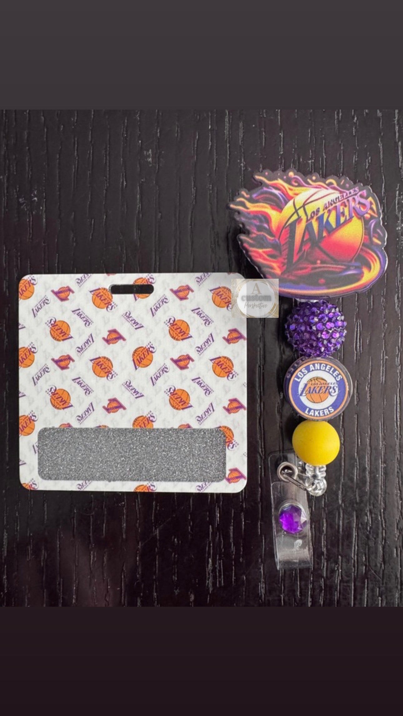 Lakers badge reel & badge buddy