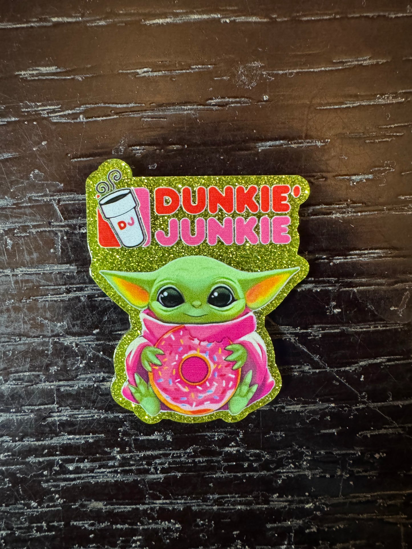 Dunkin Junkie Yoda badge reel