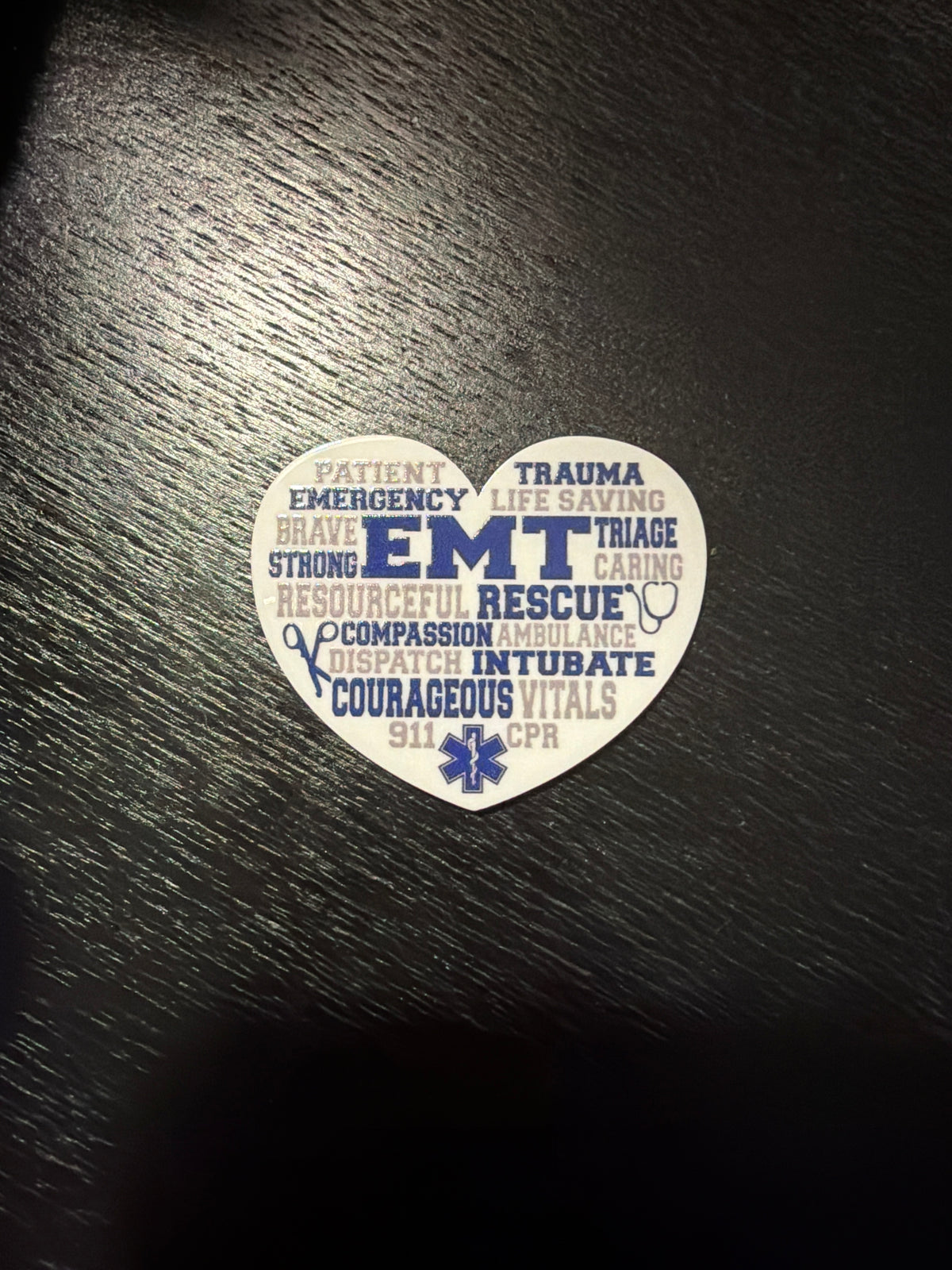 EMT badge reel (no glitter)